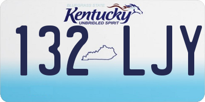 KY license plate 132LJY
