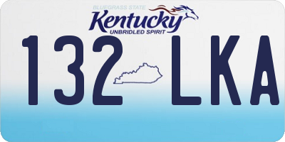 KY license plate 132LKA
