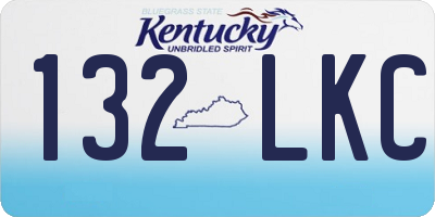 KY license plate 132LKC