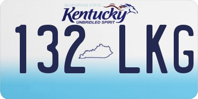 KY license plate 132LKG