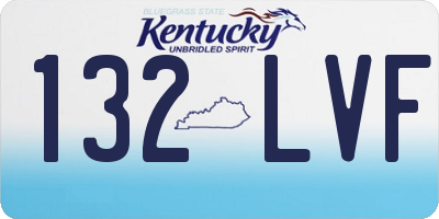 KY license plate 132LVF