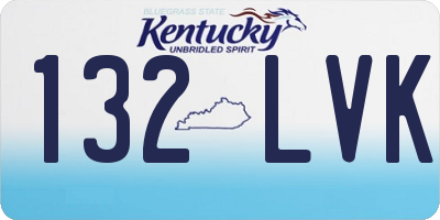 KY license plate 132LVK