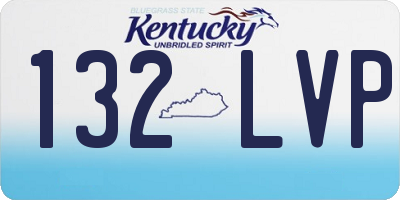 KY license plate 132LVP