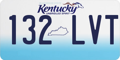 KY license plate 132LVT