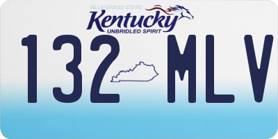 KY license plate 132MLV