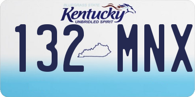 KY license plate 132MNX