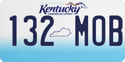 KY license plate 132MOB