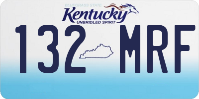 KY license plate 132MRF