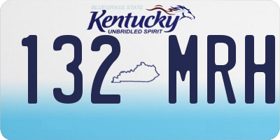 KY license plate 132MRH