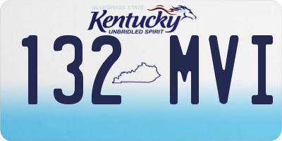 KY license plate 132MVI