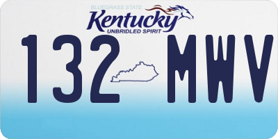 KY license plate 132MWV