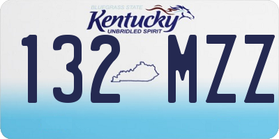 KY license plate 132MZZ