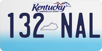 KY license plate 132NAL