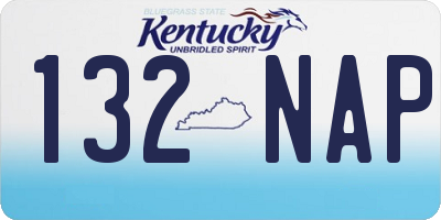 KY license plate 132NAP
