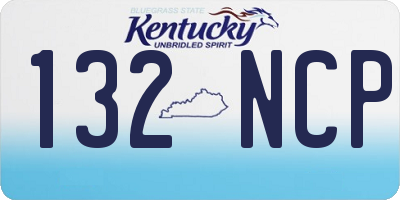 KY license plate 132NCP