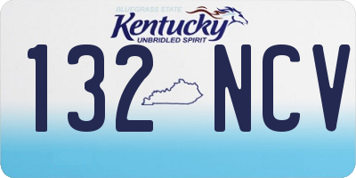 KY license plate 132NCV