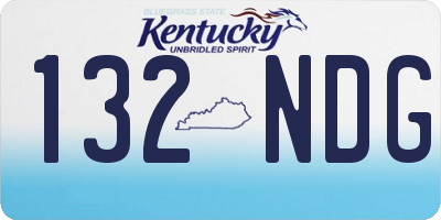 KY license plate 132NDG