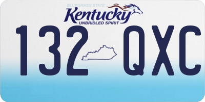 KY license plate 132QXC