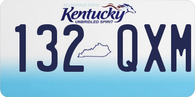KY license plate 132QXM