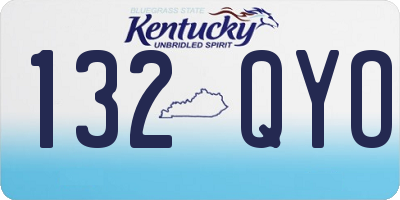 KY license plate 132QYO