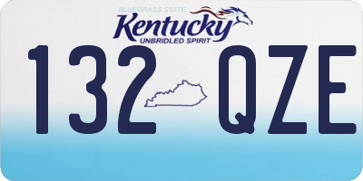 KY license plate 132QZE