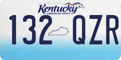 KY license plate 132QZR