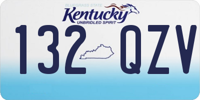 KY license plate 132QZV
