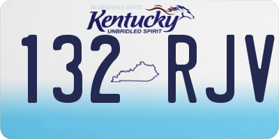KY license plate 132RJV