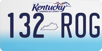 KY license plate 132ROG