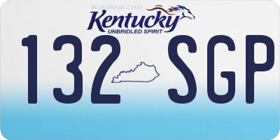 KY license plate 132SGP