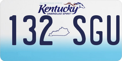 KY license plate 132SGU