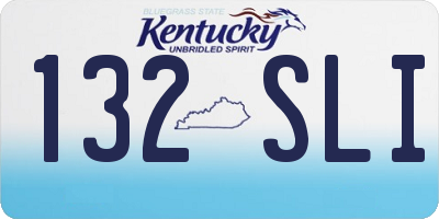 KY license plate 132SLI