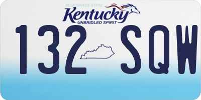 KY license plate 132SQW