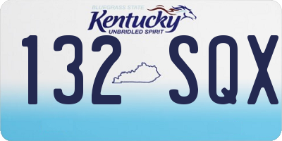 KY license plate 132SQX
