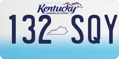 KY license plate 132SQY