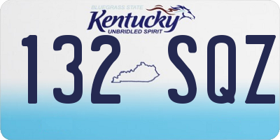KY license plate 132SQZ