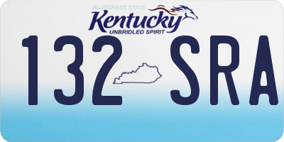 KY license plate 132SRA