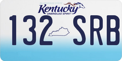 KY license plate 132SRB