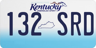 KY license plate 132SRD