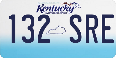 KY license plate 132SRE