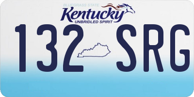 KY license plate 132SRG