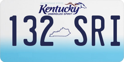 KY license plate 132SRI