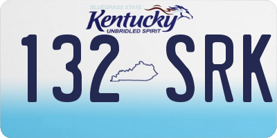 KY license plate 132SRK