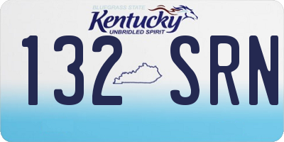 KY license plate 132SRN