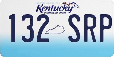 KY license plate 132SRP