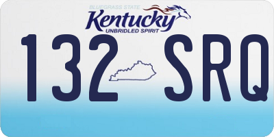 KY license plate 132SRQ