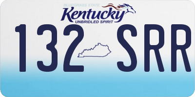 KY license plate 132SRR