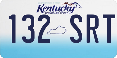 KY license plate 132SRT