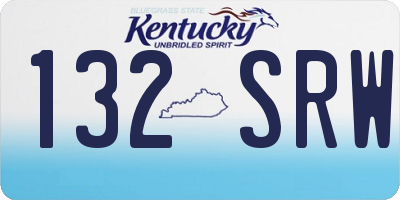 KY license plate 132SRW
