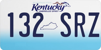 KY license plate 132SRZ